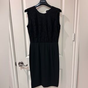 Dolce & Gabbana Black Lace Midi-Length Dress